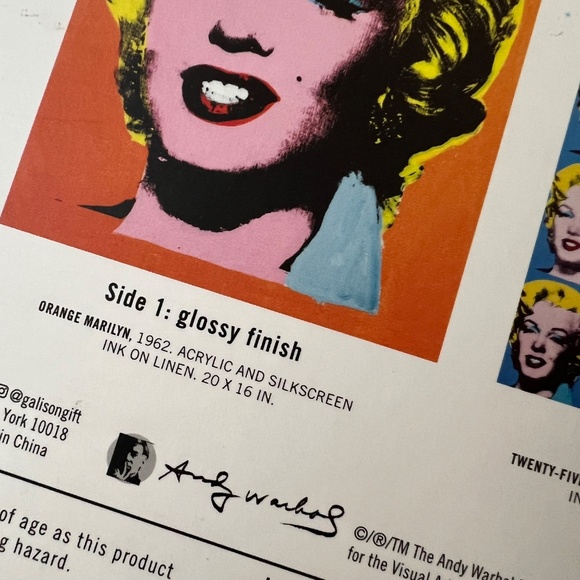 Andy Warhol Marilyn Monroe Double Sided 500 Piece Jigsaw Puzzle Bag is sealed - Picture 7 of 9